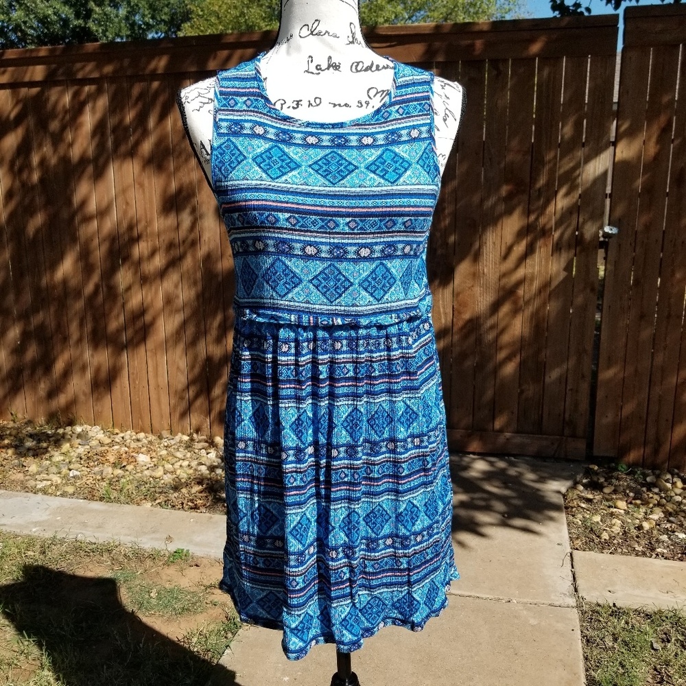 Forever 21 blue sleeveless dress size small